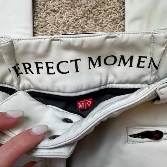 Perfect Moment Aurora Skinny Ski Pants Waterproof White Cream Medium - Picture 2 of 8